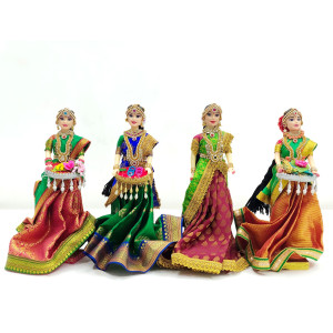 Traditional Indian Bride Dolls in Vibrant Attire